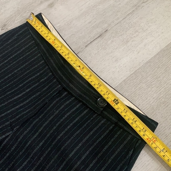 Missoni Wool wide casual career Trousers‎ in Black Pinstripe green size 8 - Picture 5 of 14